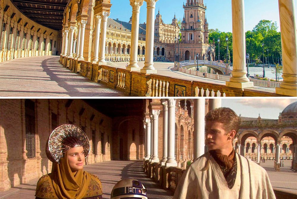 Plaza de España en Sevilla, junto al Parque de María Luisa