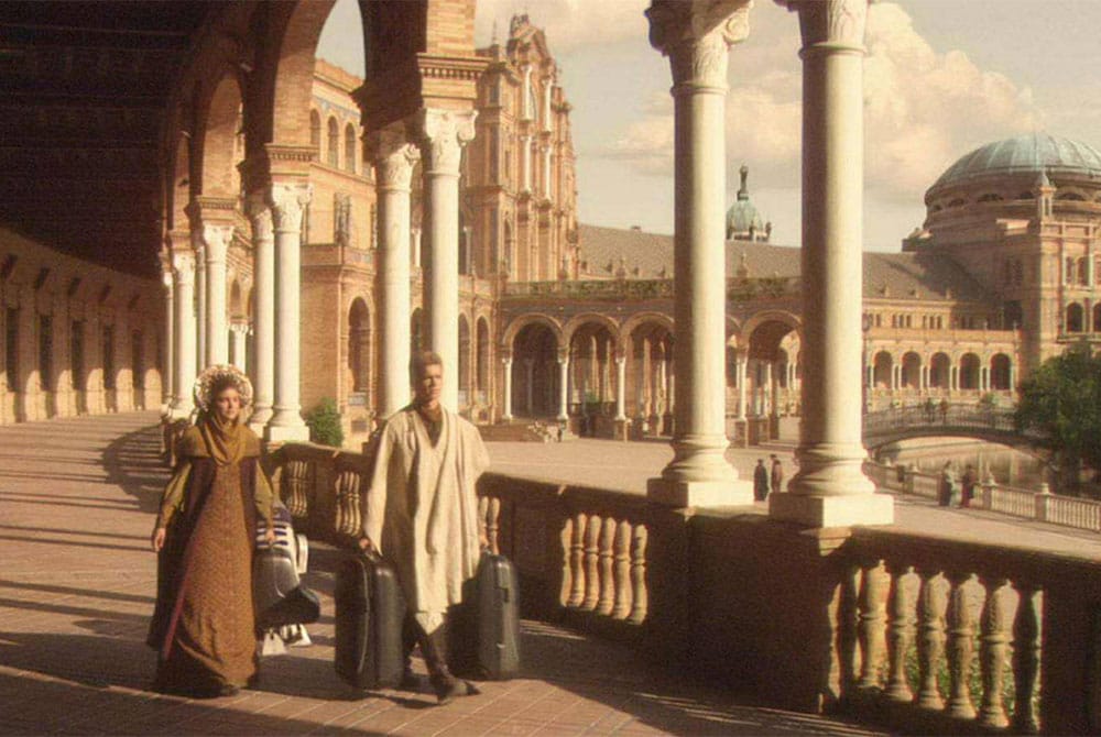 Plaza de España en Sevilla, junto al Parque de María Luisa